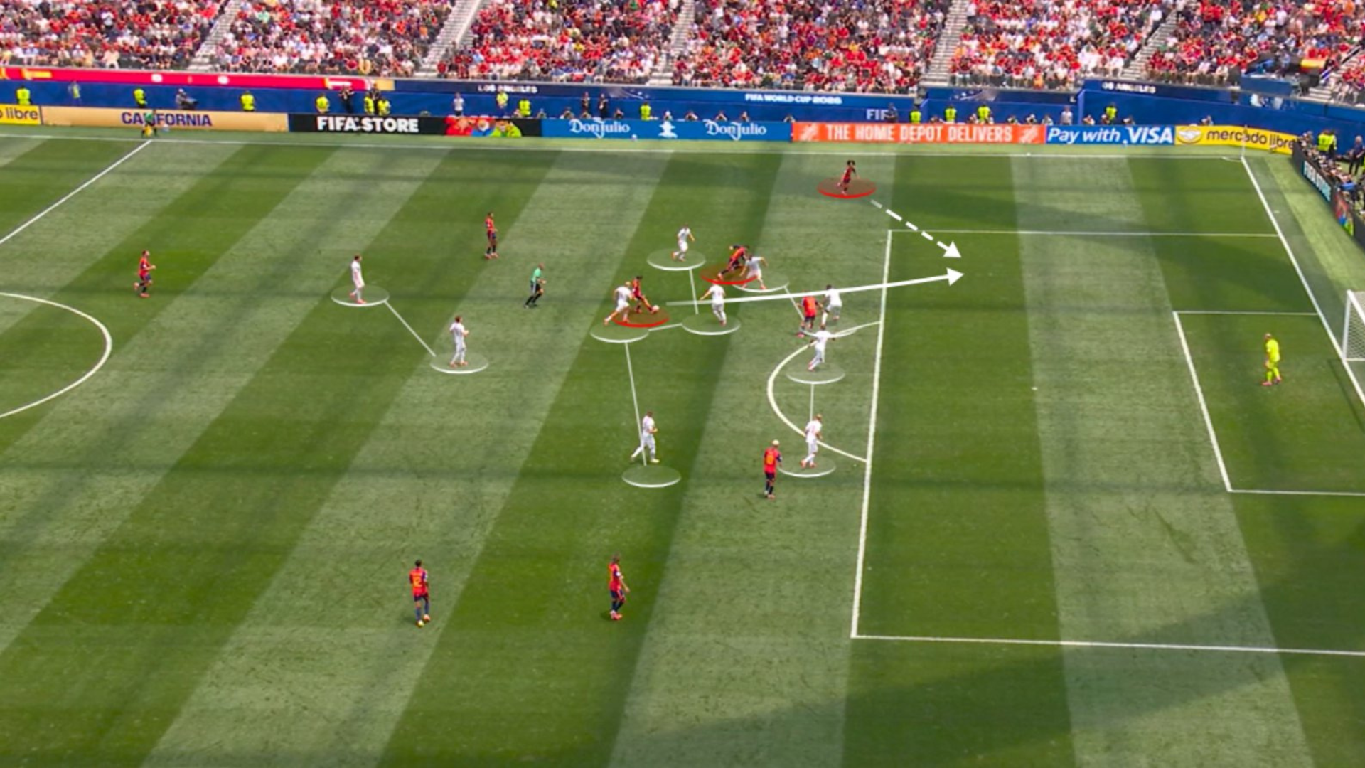 Spain on the attack against Austria